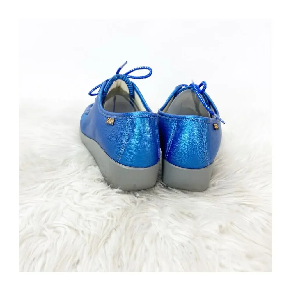 SAS Bounce Bluebird Metallic Wedge Sneaker 7M Women Comfort Lace‑Up - Picture 6 of 15